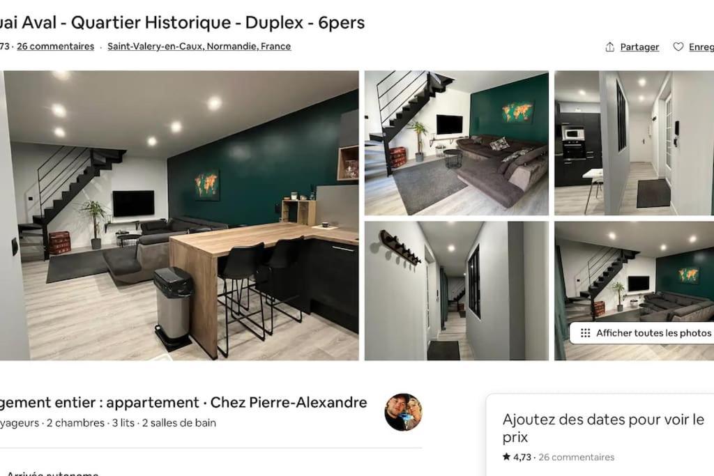 Quartier Historique Duplex 6Pers Apartment Saint-Valery-en-Caux Bagian luar foto